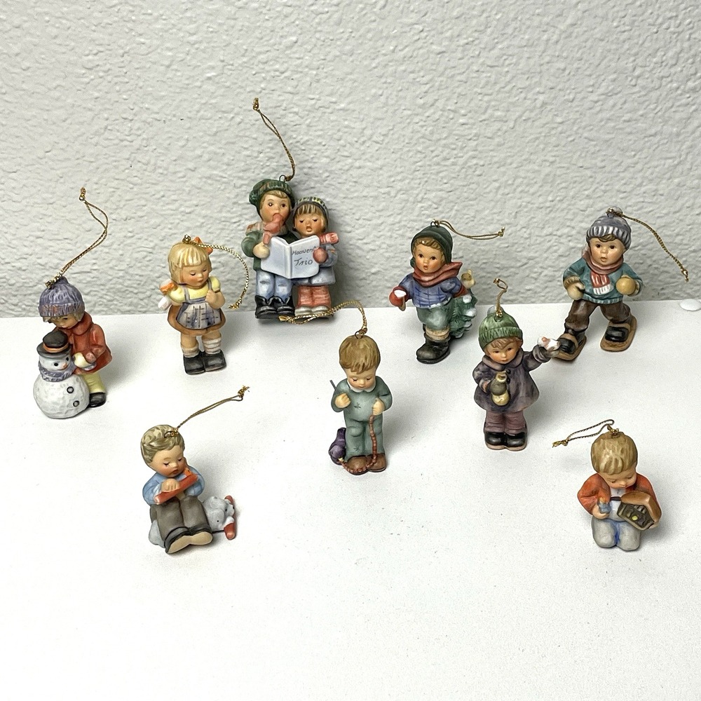 Vintage Goebel Berta Hummel Porcelain Christmas Ornaments 1997-1999 Lot of 9
